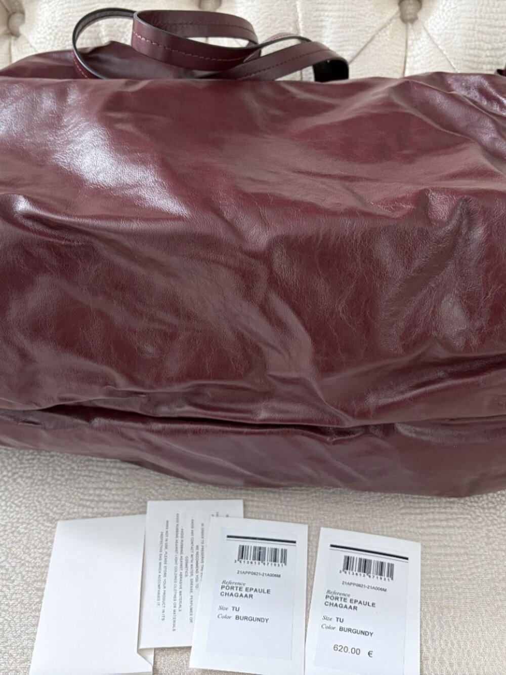 Isabel Marant Bag Porte Epaule Chagaar Bag, Burgundy, NWT - Picture 9 of 9